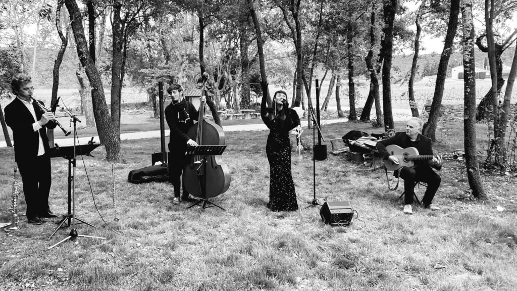 Marie Jeanne Swing quartet Jazz au Domaine Uma à Valfaunès